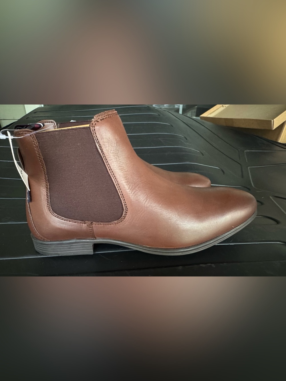 NEW Ben Sherman Men’s Brown Leather Chelsea Booties